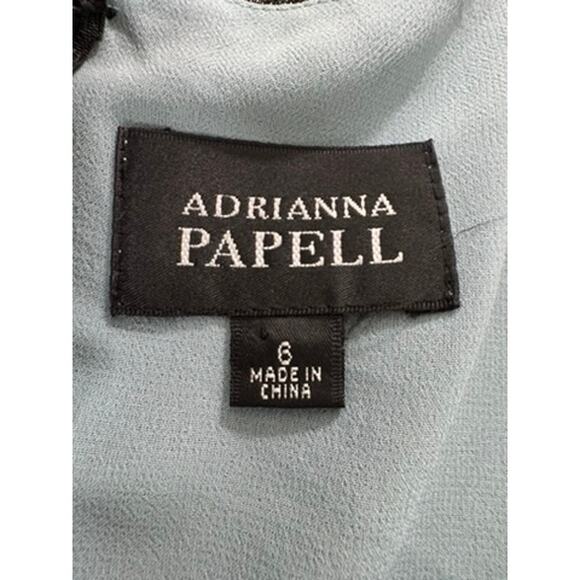 "ADRIANNA PAPELL" VTG Y2K Babydoll Floral Embroidered Dress SZ 6 Dark Fairy Sexy - Picture 15 of 16